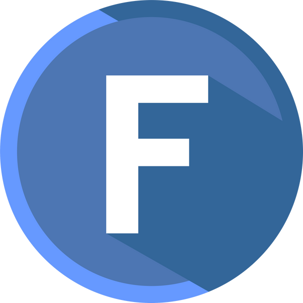 letter F inside circle